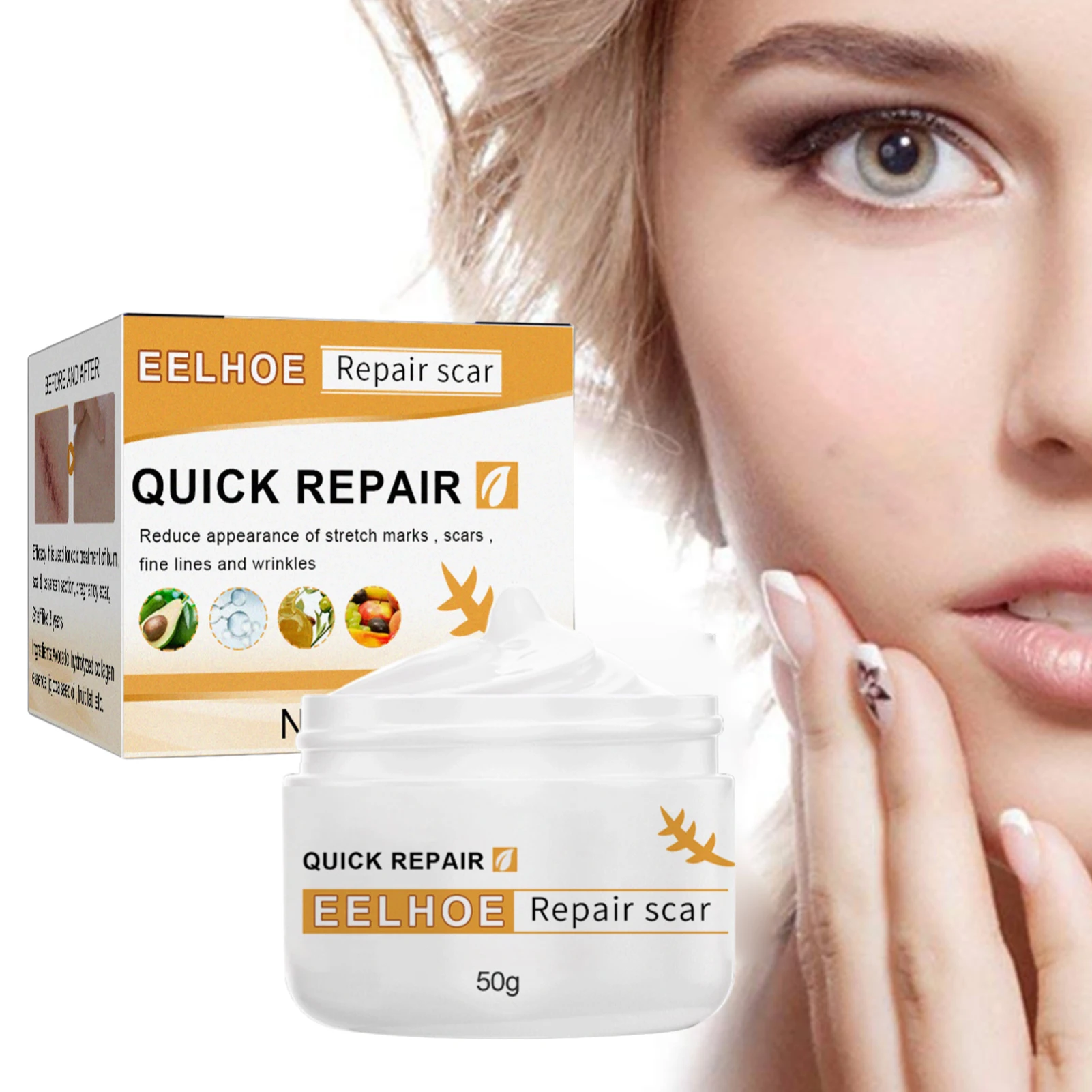 

Scar Removal Cream 50g Scar Removal Cream Scar Away Cream Scar Repair Scar Cream For Old Scars Face Skin Care Cream For Injury