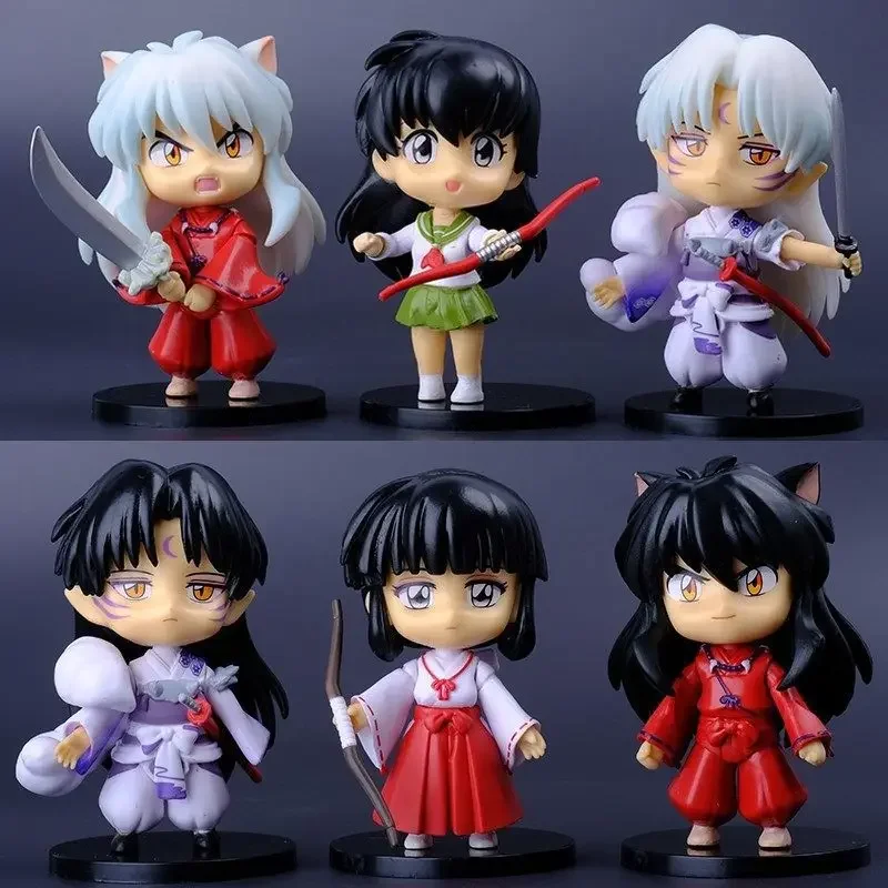 Детский план действий Inuyasha Игрушечная модель из ПВХ Higurashi Kagome Miroku Sesshoumaru