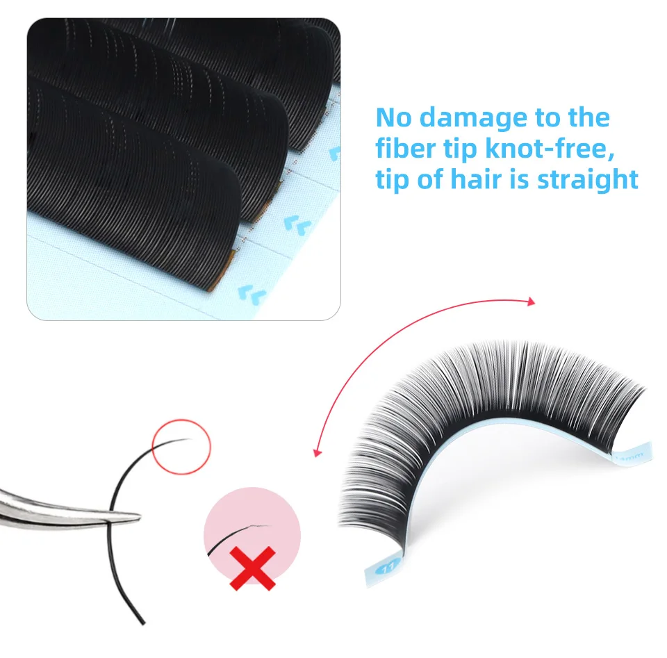 AGUUD C CC D DD Eyelash Extension Individual Premium Fake Mink Silk Lashes Extension Supplies Regular Eyelashes for Professional images - 6