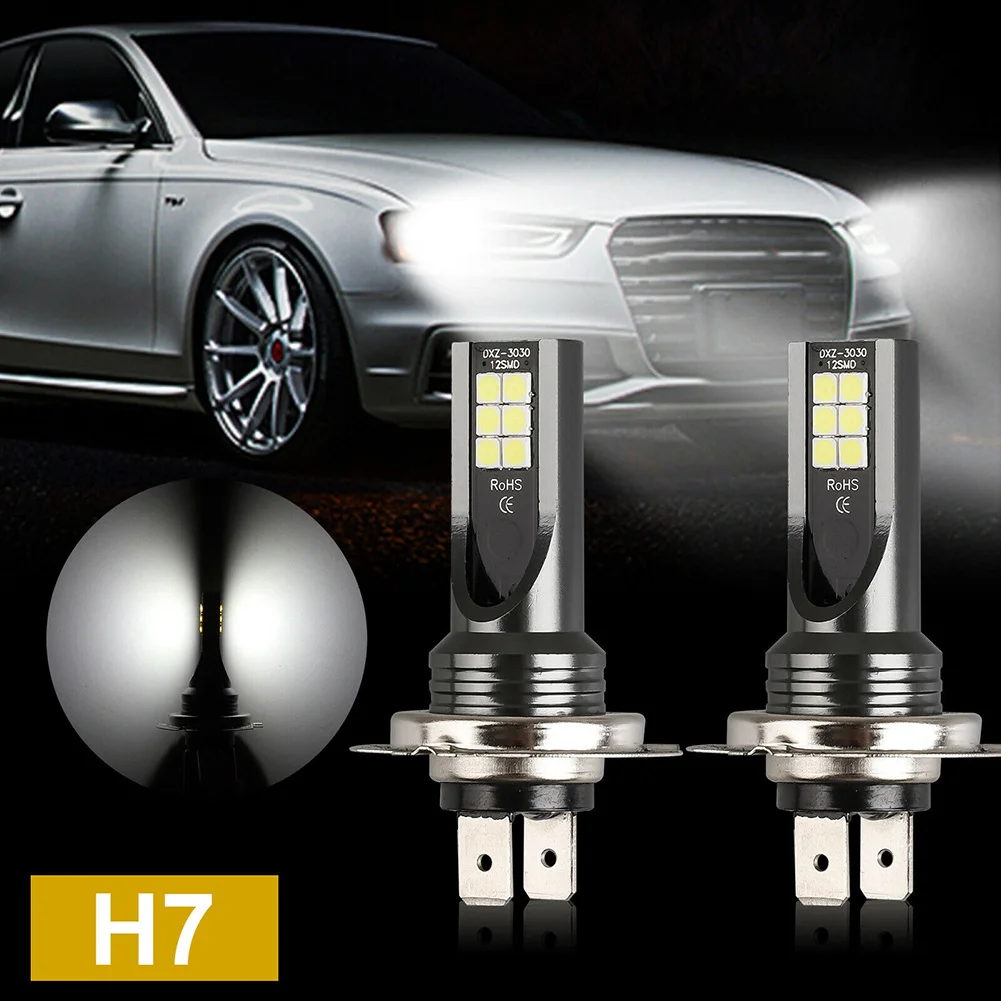 

2pcs Car H7 LED Headlight 3030 110W 30000LM 6000K Conversion Lights Error Free Canbus Bulbs 2 Sided COB Chip LED Lamps