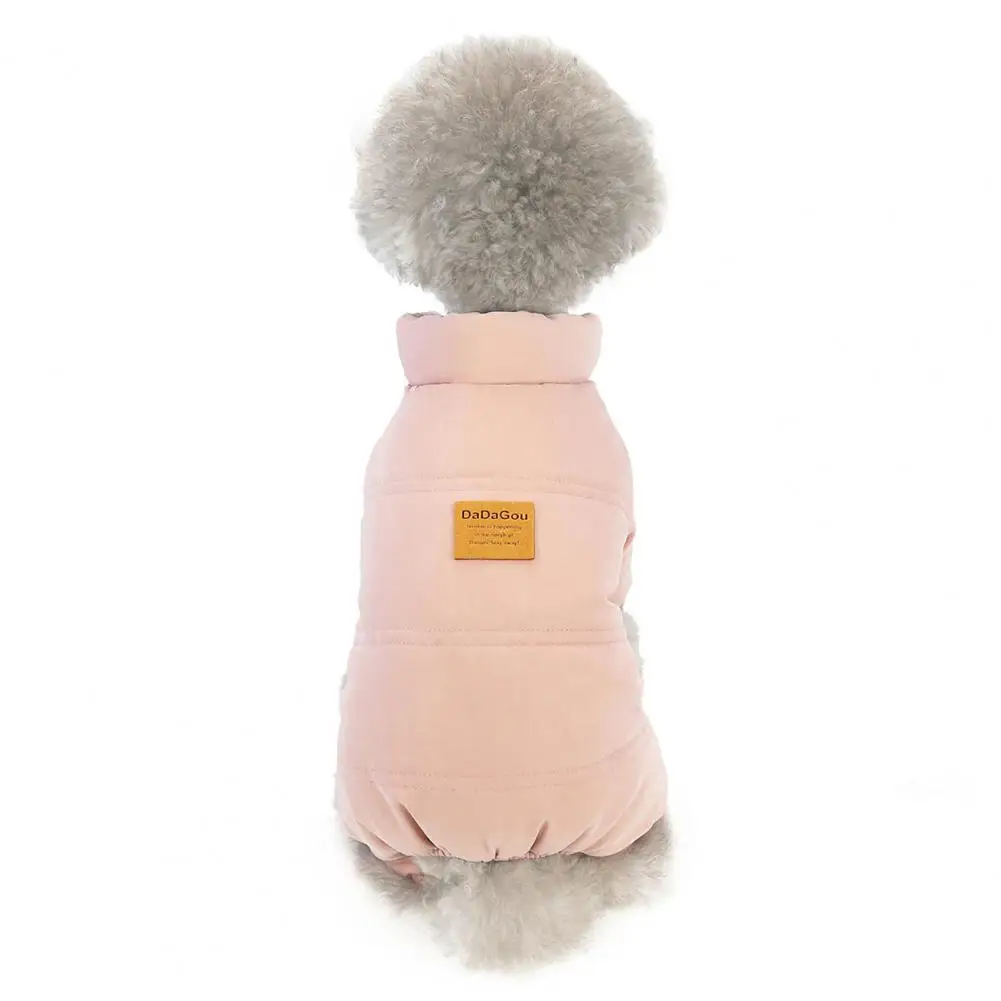 

Winter Pet Dog Jumpsuit Overalls Clothes Solid color pattern Warm Puppy Dog Cats Four Leg Coat Jacket Costumes For Yorkies
