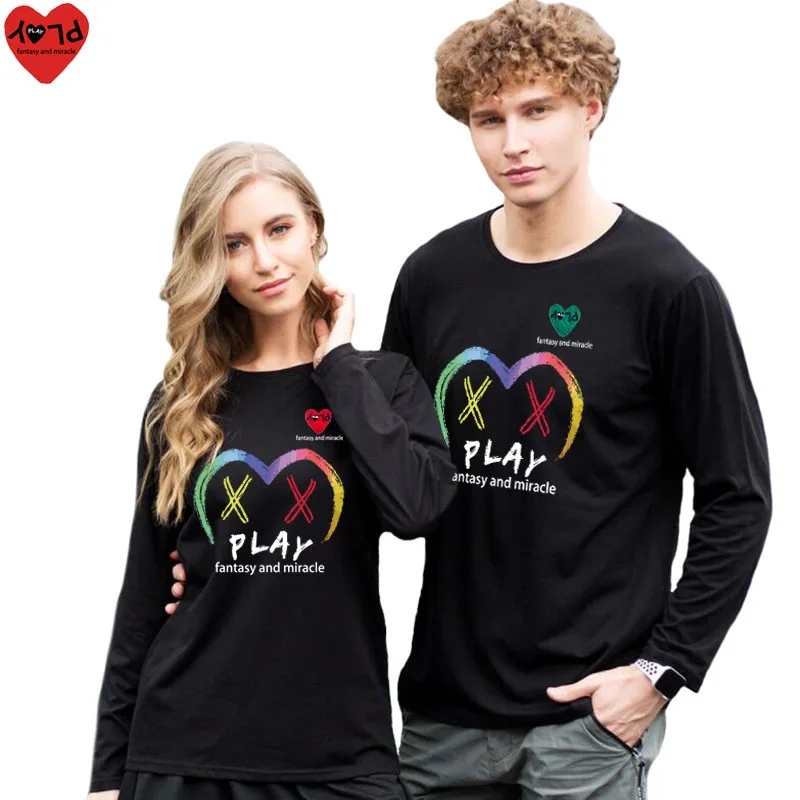 

Хлопковая футболка унисекс с длинным рукавом, круглым вырезом и вышивкой