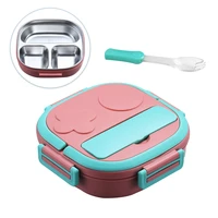 550ml stainless steel kids baby bento lunch box food storage snacks container anti slip outdoor picnic portable school travel