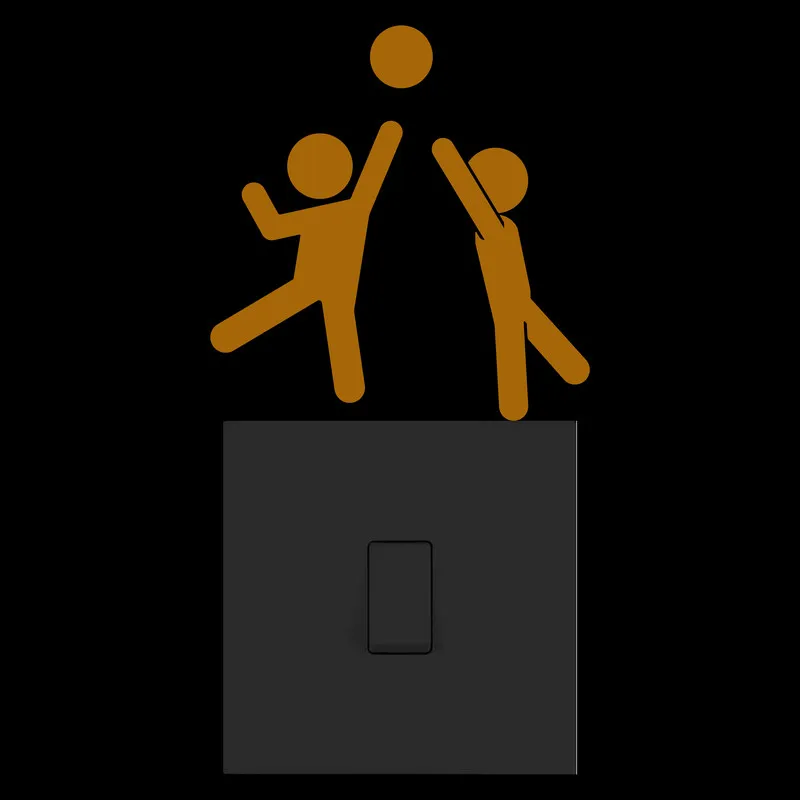 Светящаяся наклейка с изображением баскетбольного игрока настенный