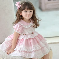 princess dress for girls summer 2 to7 years pink baby girl clothes lolita girl dresses lace vintage dresses for the wedding 2022