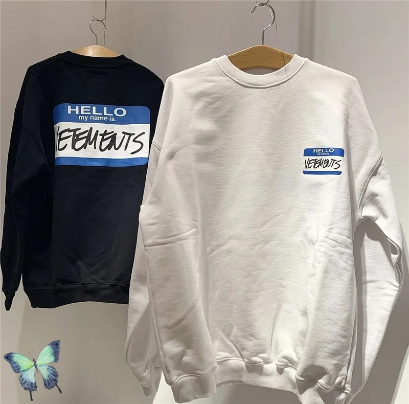

Spring/Autumn Vetements O-Neck Sweatshirts For Men Women Long Sleeve Pullover High Quality Casual Letter Printing Sweatshirts