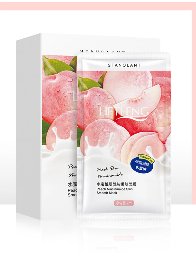 

Niacinamide Mask Whitening Peach Moisturizing Hydrating Mask Oil Control Nourish Shrink Pores Leave-in Mask Skin Care Product