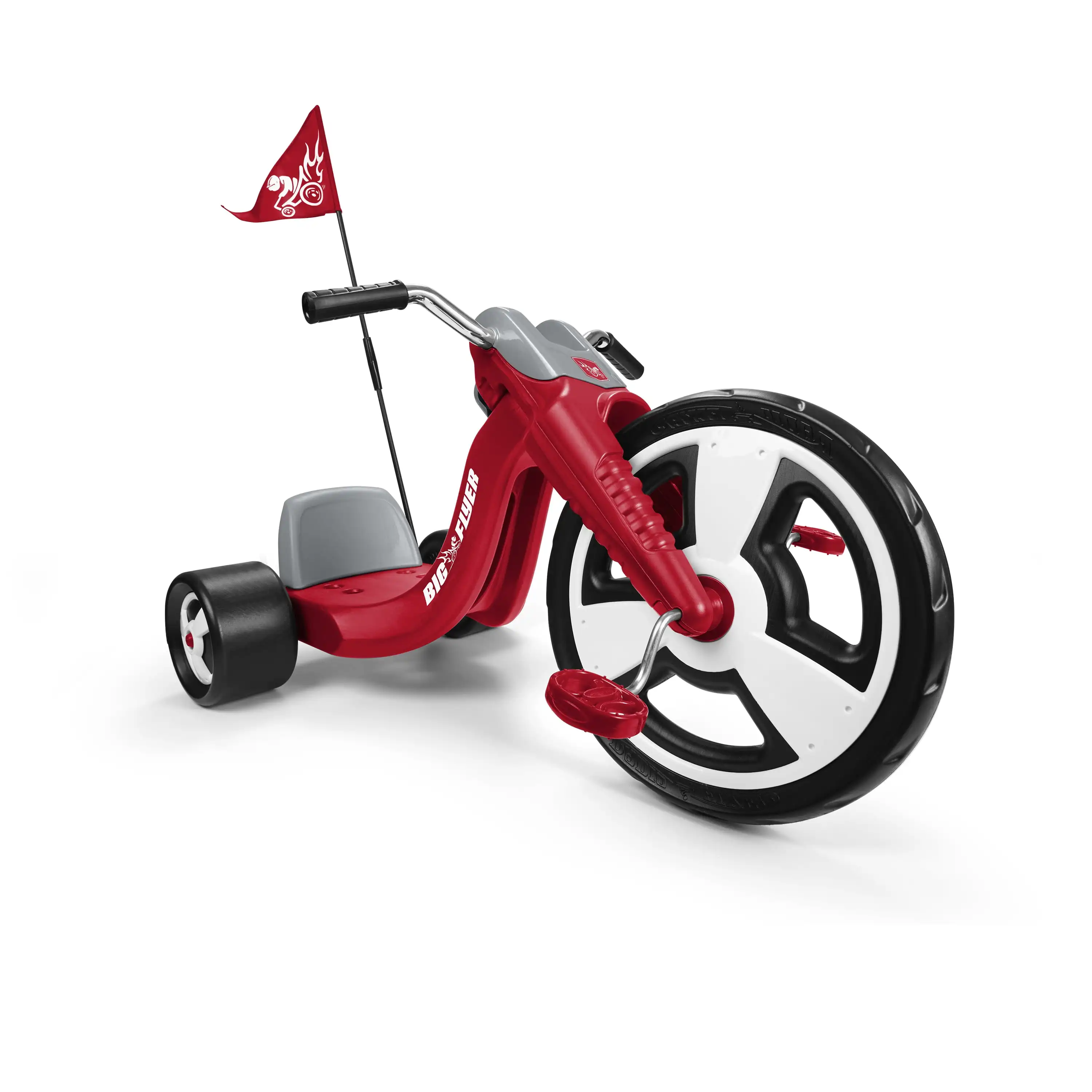 

Большой спортивный трехколесный велосипед RD Flyer, 16-дюймовое переднее колесо, красный
