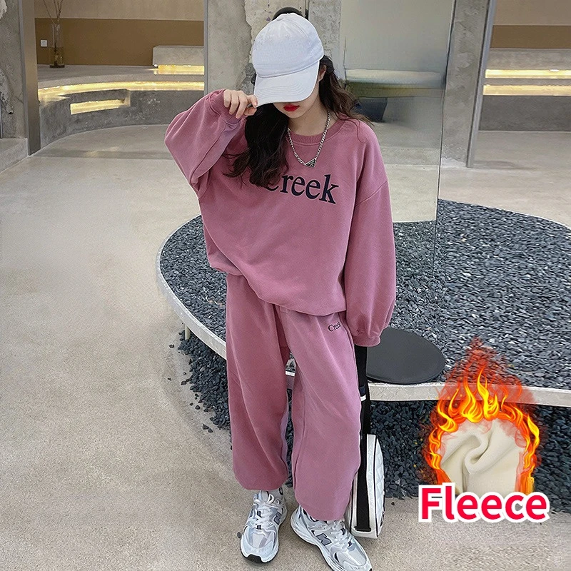 

Спортивный костюм для девочек на возраст 13-14 лет, с флисовой подкладкой