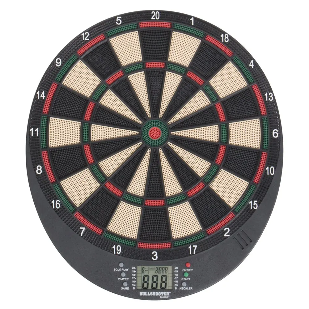 

Lightweight Electronic Dartboard with LCD Scoring Displays, Heckler Feature, 8-Player Scoring and 21 Games with 65 Variations