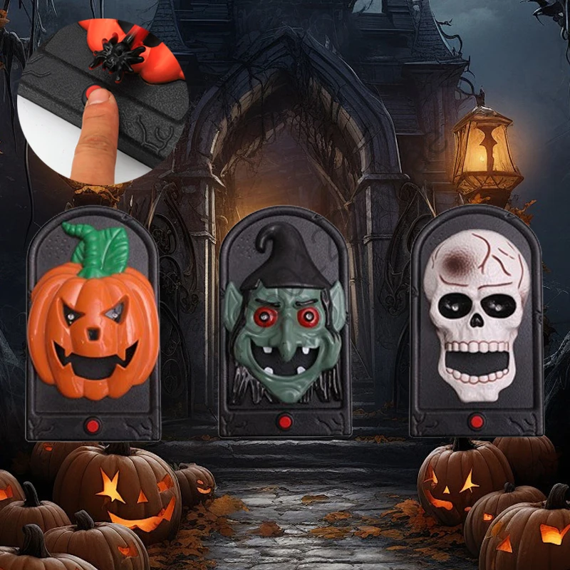 Электрический Дверной Звонок Украшение На Хэллоуин Страшный Домашний Декор С