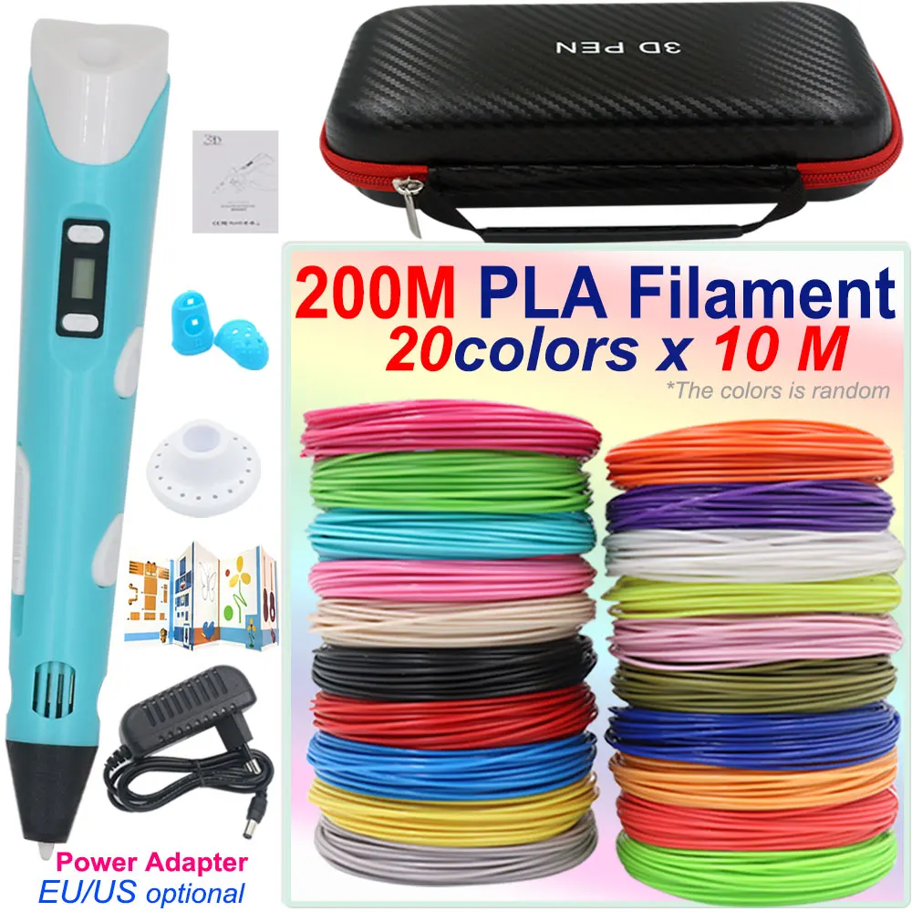 Новая детская ручка для 3d-печати со светодиодным дисплеем адаптер питания 30