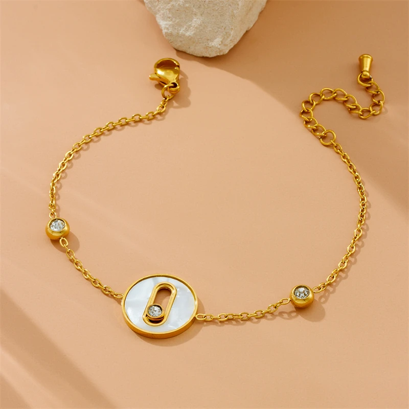 XIYANIKE 316L круглый белый корпус из нержавеющей стали креативный подвижный браслет с