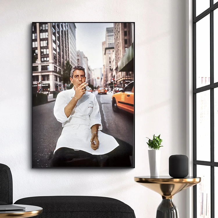 Постер с Энтони Бурденом печать на холсте