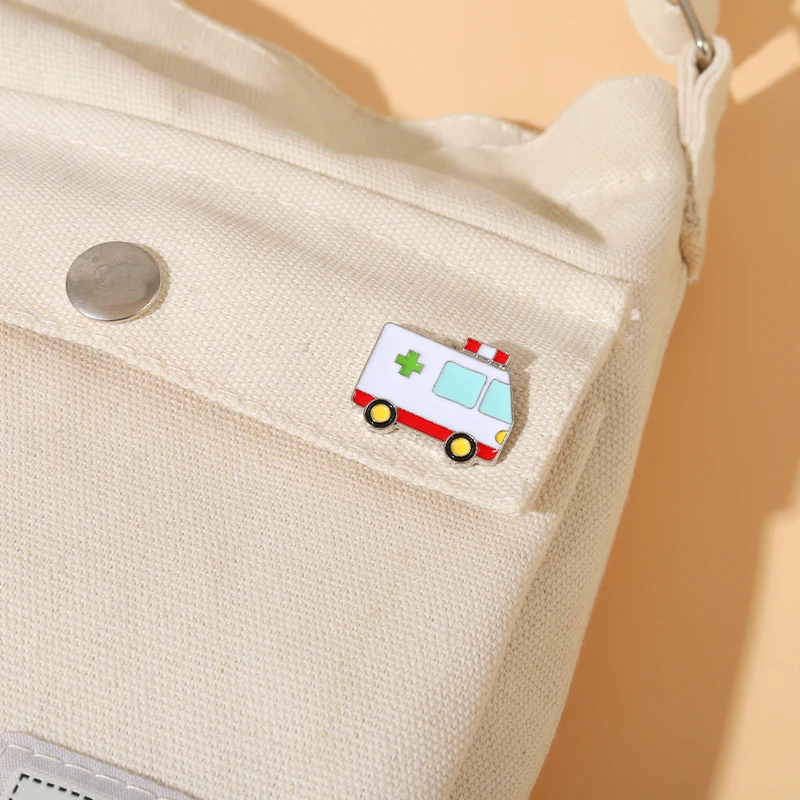 Эмалированная булавка для классических автомобилей пожарная машина школьный