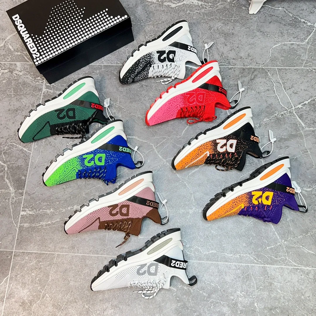 

Новое поступление 2022, мужские кроссовки, роскошный бренд Dsquared2, дизайнерская мужская модная красочная повседневная обувь с изображением Ми...