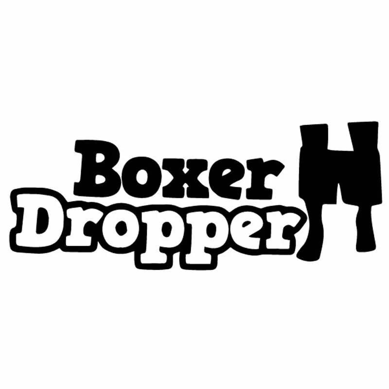 

Hot Sell Boxer Dropper Decal Vinyl Car Sticker JDM Black/Silver 15CM*6CM