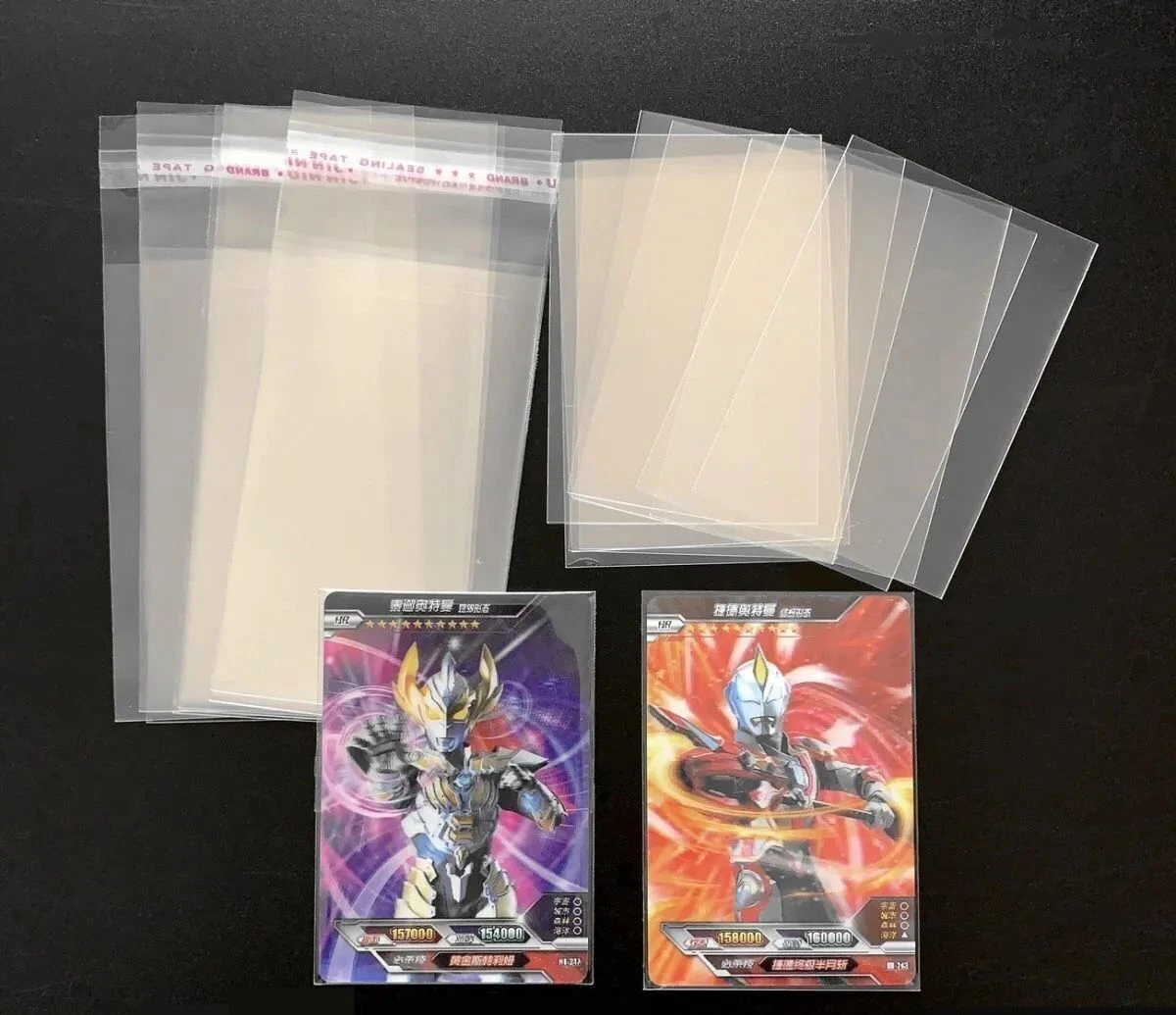 Card sleeve thickened transparent protective  card seal opening  film