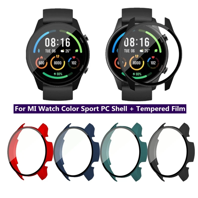 

Smartwatch Screen Protector Frame Full Hard PC Shell Protective Cover Ultra-thin Bumper Case for Mi Watch Color Drop shipping