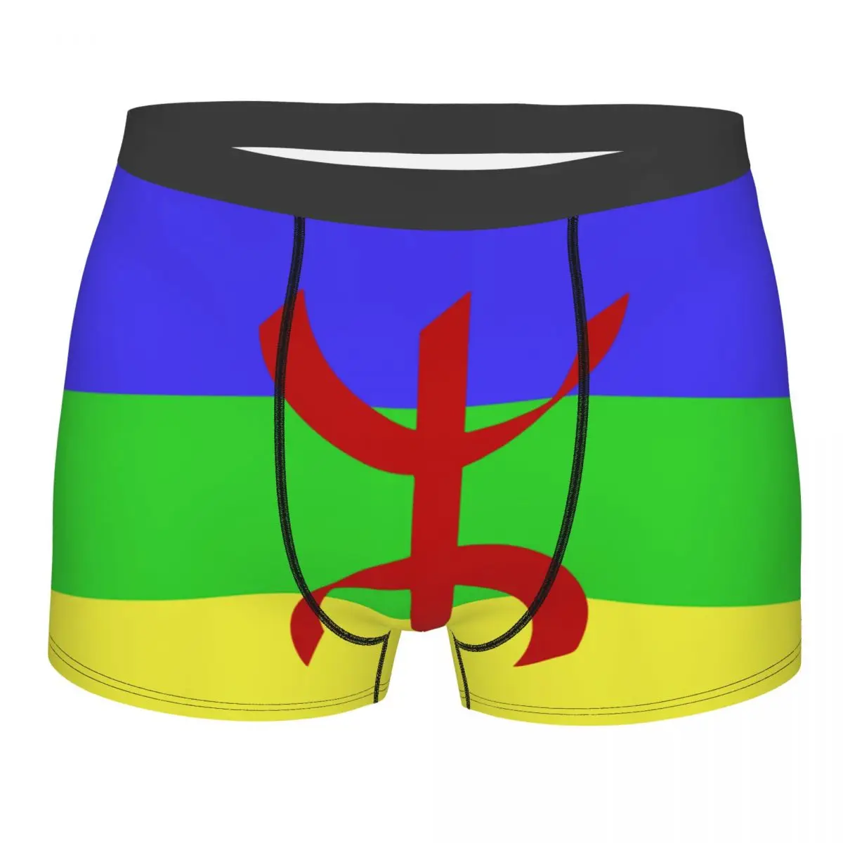 

Men Flag Of Amazigh Underwear Drapeau Amazigh Berber Printed Boxer Shorts Panties Homme Soft Underpants Plus Size
