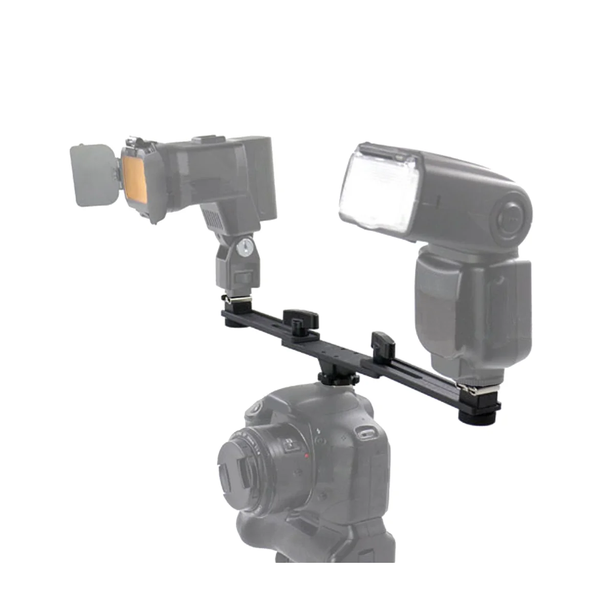 Двойной Монтажный кронштейн горячий башмак для камеры видео двойная скорость