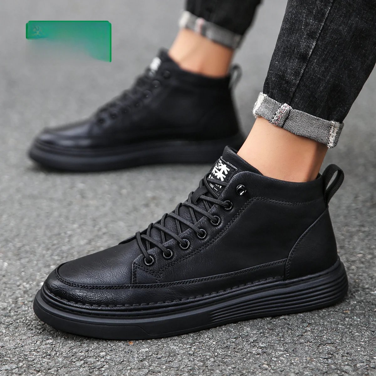 Туфли Mulinsen мужские с высоким верхом Классические ботинки из кожи средней высоты