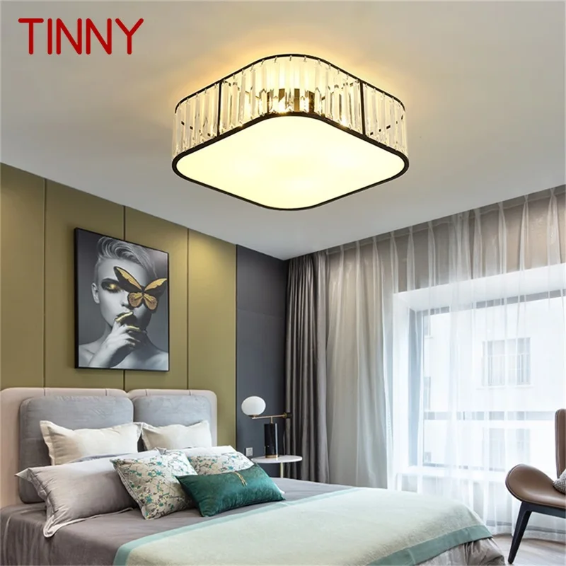 

TINNY Modern Ceiling Light Square Luxury Gold LED Lamp Fixtures Home For Dining Room Decoration