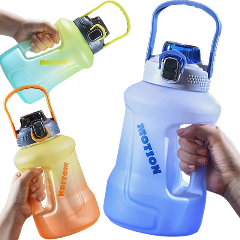

Sports Water Bottle with Straw Cold Waterbottle Fitness Big Bottles 1600ML / 2500ML Women Sports Portable Outdoor Drinkware