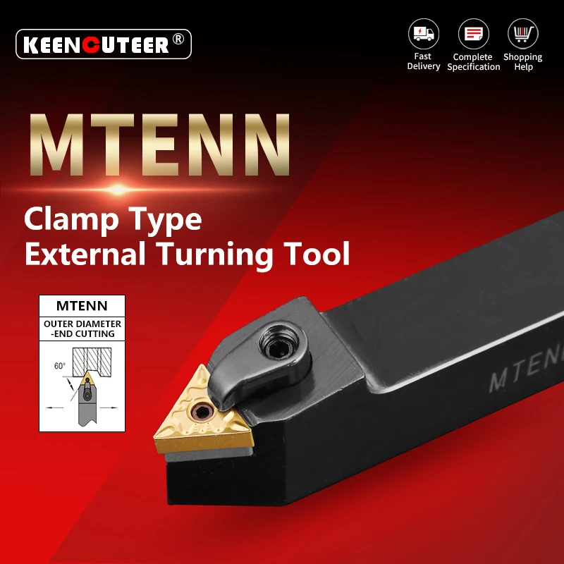 

MTENN1616 MTENN2020 MTENN2525 MTENN3232 External Turning Tool MTENN Lathe Bar Turning Holder CNC Cutting Tool Cutter Bar