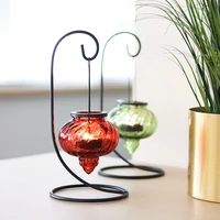 chinese candlestick glass chandelier candle hanging threaded glass decoration home gifts wedding creative decorations