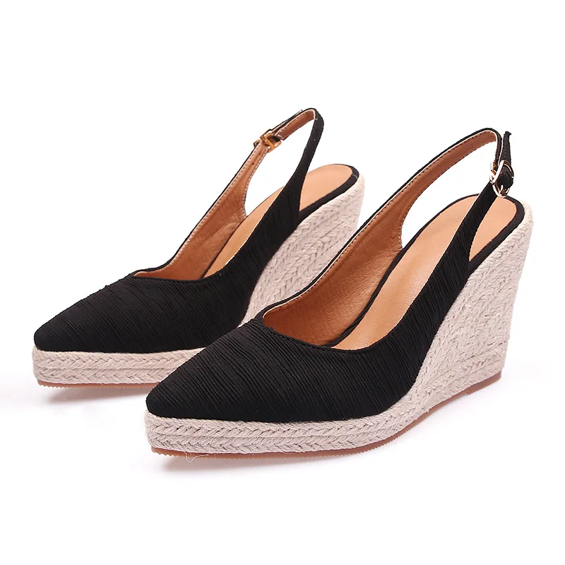 

Женские туфли на танкетке 10 см, с острым носком, в стиле ретро