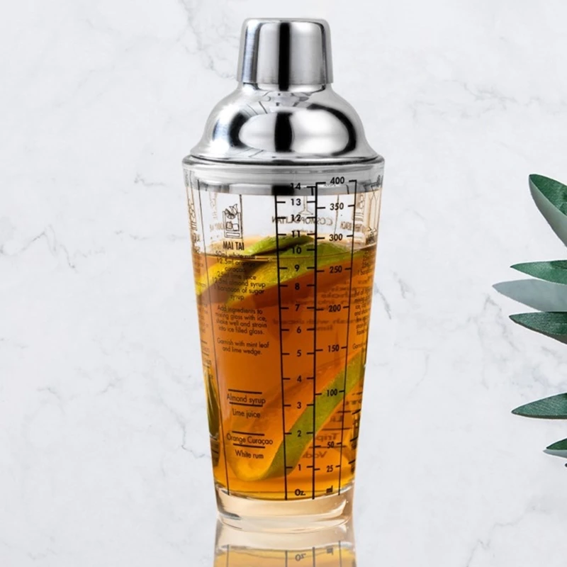 Чашка для смешивания коктейлей со шкалой профессионального миксолога