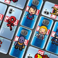 avengers marvel cartoon clear case for mi poco x3 nfc 12 11 lite 10t pro luxury smartphone cover m3 f1 11t 10 12x 9t 11x shell