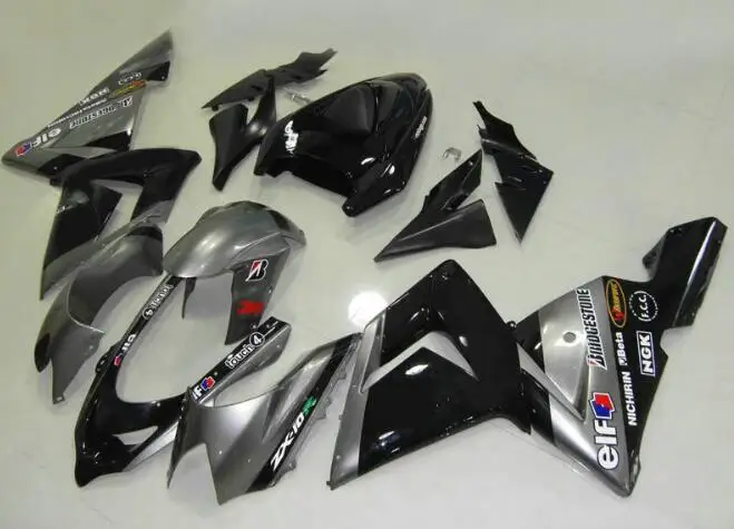 

Новый комплект обтекателей для мотоцикла ABS, подходит для Kawasaki Ninja ZX-10R 2004 2005 04 05, кузов серого цвета