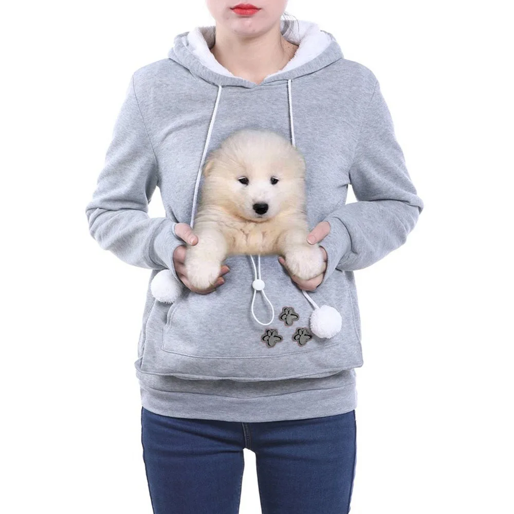 

Fashion 2022 High Quality Cat Lovers Hoodies Ears Cuddle Pouch Dog Pet Hoodies For Casual Kangaroo Pullovers Sweatshirt New