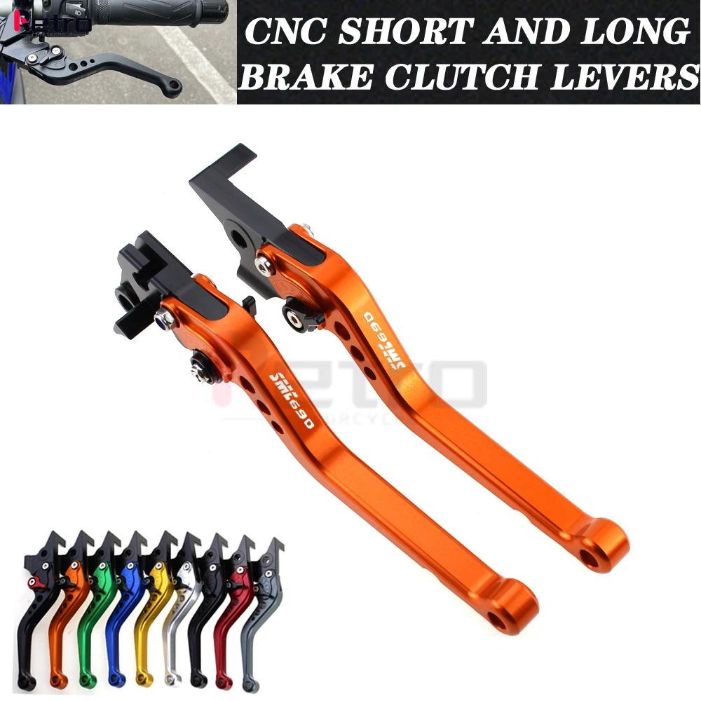 

Для мотоциклов 690 SMC R 690SMC R 2013 2014 2015 2016 2017 2018, регулируемые ручки, рычаги длинного/короткого тормоза, сцепления