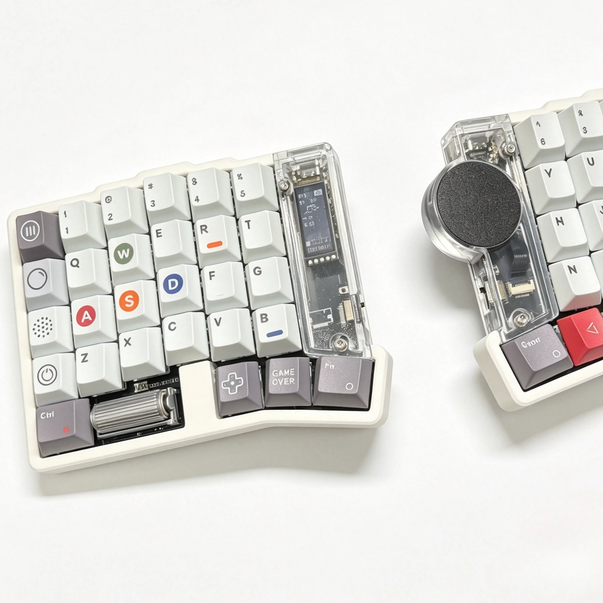 Фото Игровая клавиатура Cirque Touchpad Split Keyboard Mix с настраиваемым корпусом из алюминия CNC, низкопрофильными переключателями Roller Choc V1/MX, возможностью горячей замены, Bluetooth №2