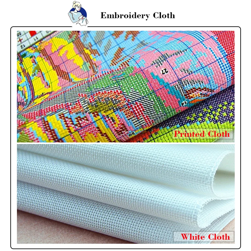 Набор для вышивки крестиком Joy Sunday с цветочным рисунком из текстиля и ткани