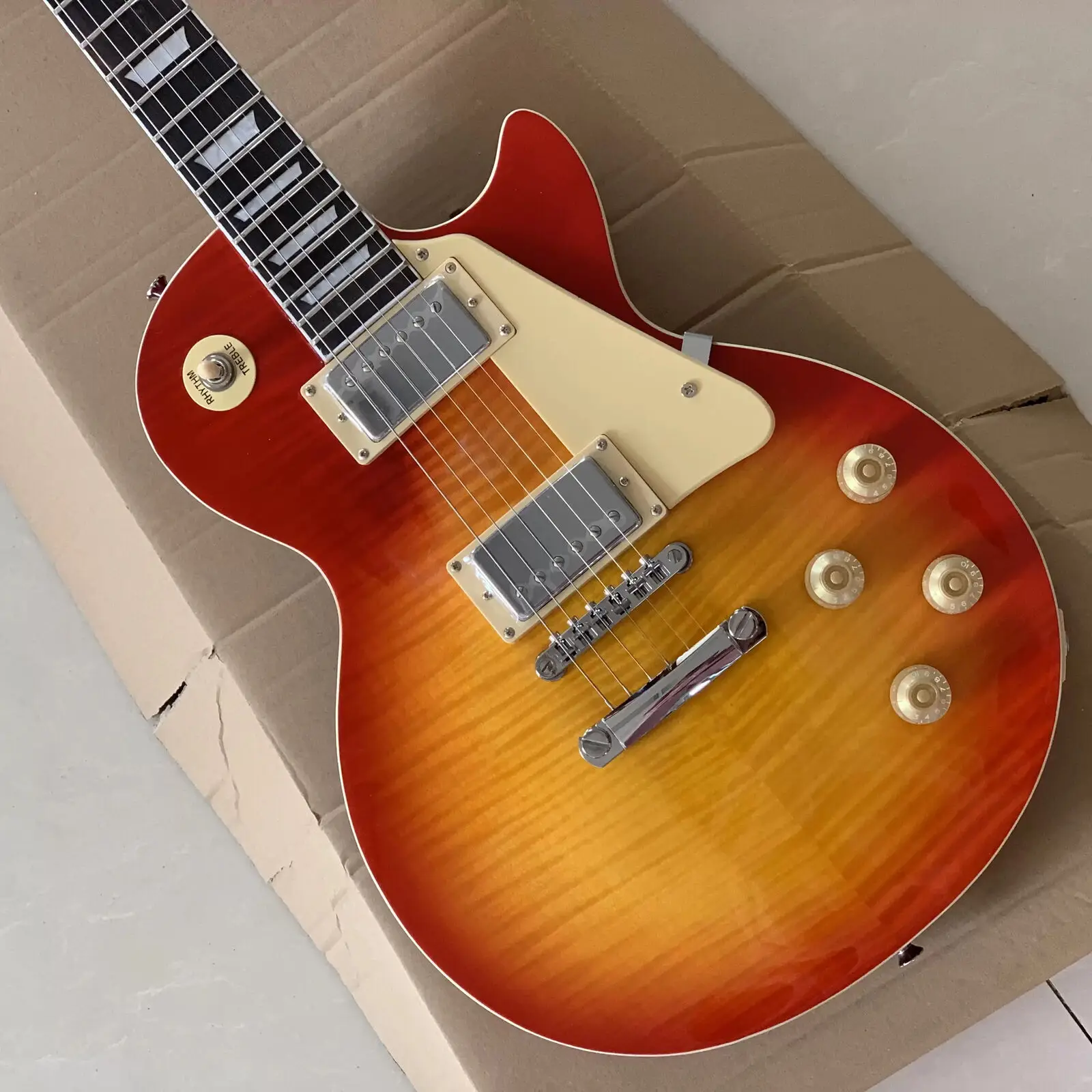 

Tiger Striped Maple Cover One Piece Body and Neck Guitars Guitarra Direct Deal