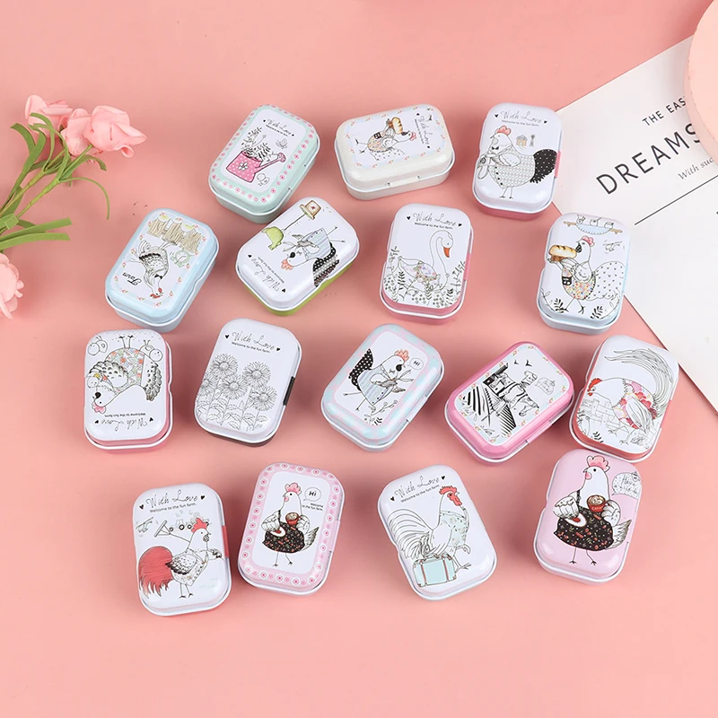 

Colorful Mini Tin Box Sealed Jar Packing Boxes Jewelry Candy Small storage Box