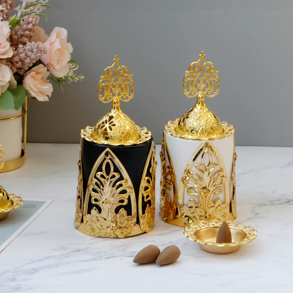 

Vintage Ceramic Incense Burner Censer Holder Home Office Decor Decoration Porcelain Ceramic Incense Burner
