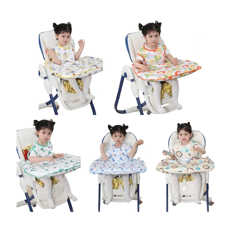 

Baby Coveralls Feeding Bib Child Bib Dining Chair Cover Toddler Drawing Bib Waterproof Sleeveless Bib for Boy Girl