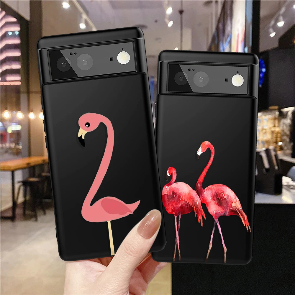 

Cartoon Cute Flamingo Phone Case for Google Pixel 7a 7Pro 7 6a 6 6Pro 5 5a 5G 4XL 4 2 3XL 2XL 3 3a 3aXL 4a Soft TPU Cover Capas