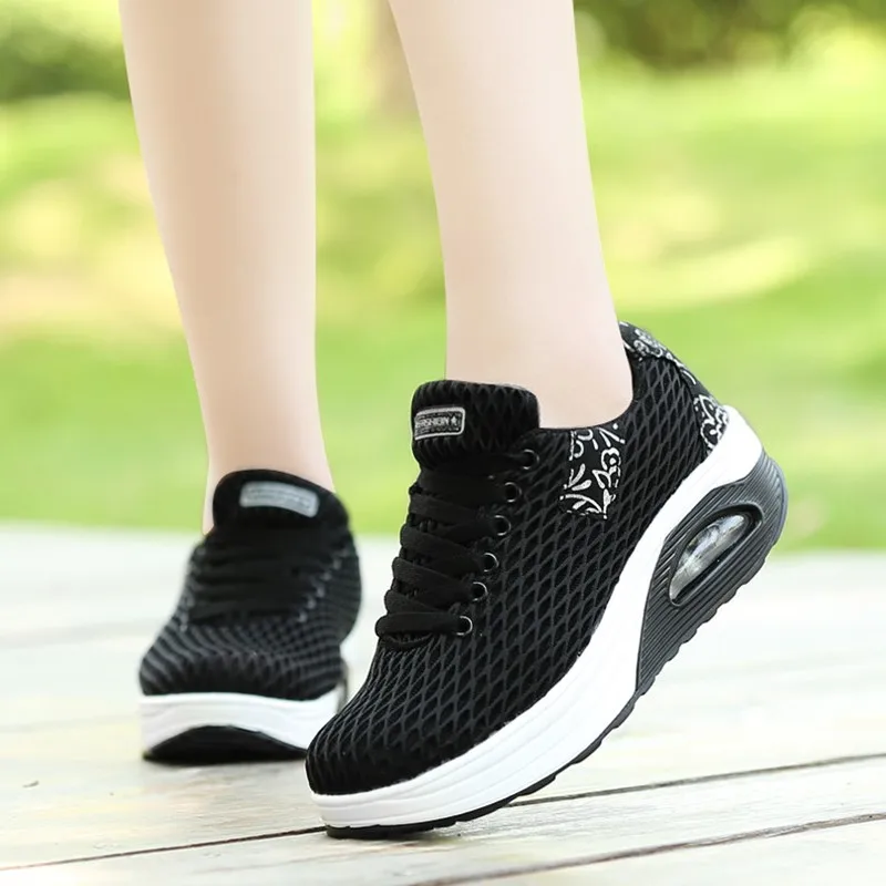 Women's Shake Ups Shoes Comfortable Platform Walking Sneakers Lightweight Casual Air Fitness Shoes