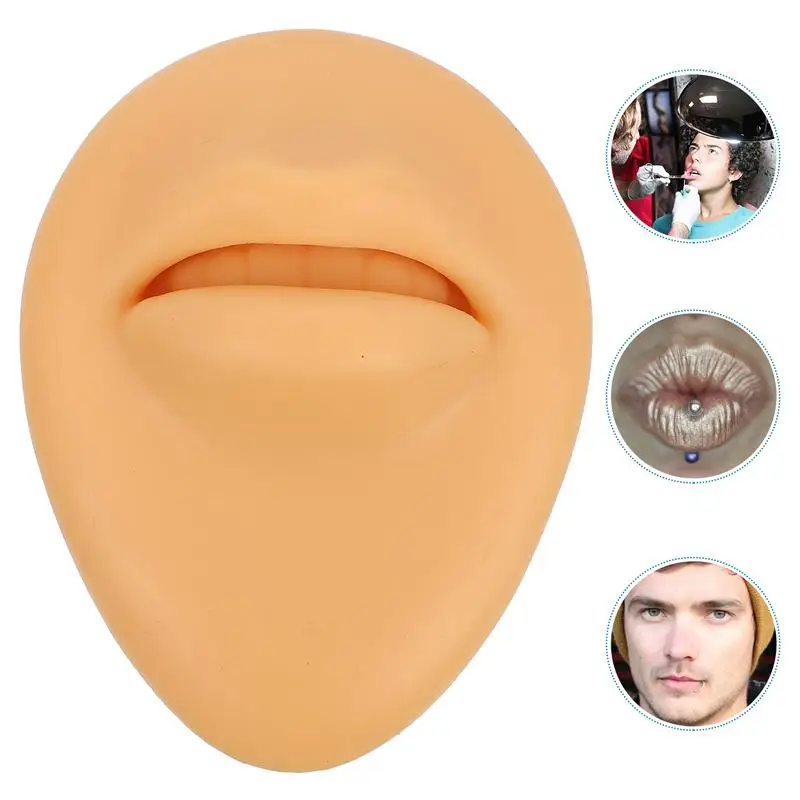 

1pc Silicone Mouth Model Simulation Piercing Mouth Model Real Mannequin