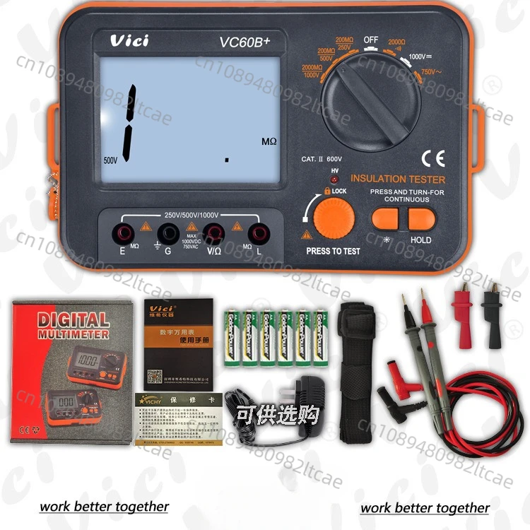 Цифровой мегомметр VC60B тестер сопротивления изоляции 1000 в