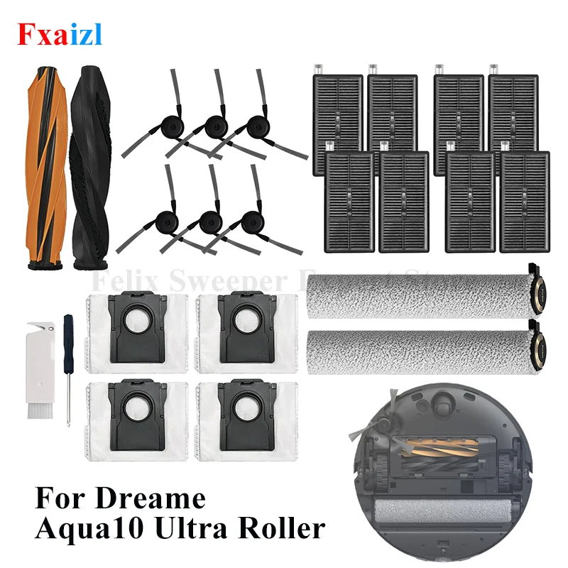 

Аксессуары для (Dreame Aqua10 Roller/Aqua 10 Ultra Roller Complete/RLH31CE/RLH71DE) Основная щетка пылесоса Мешок-фильтр HEPA