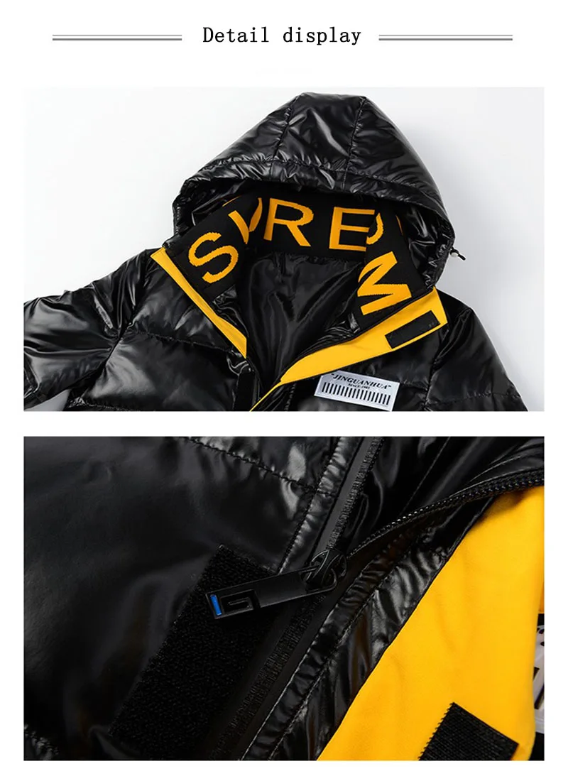 Men Thicken Warm Jacket 2022 Winter New bright color Casual Coat Outwear Autumn Waterproof Hooded Overcoat Male Thick Parkas