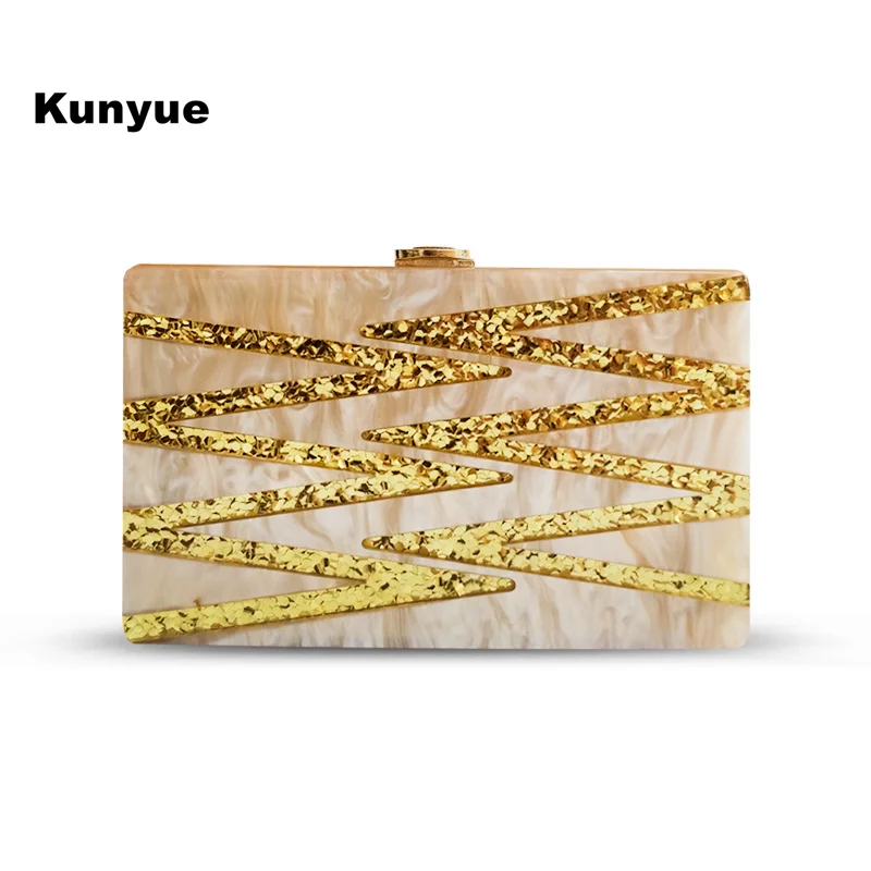 

Новая сумка-мессенджер, женские акриловые вечерние сумки, роскошная сумка с золотыми блестками, элегантная женская Жесткая Сумка, милый свадебный клатч, кошелек