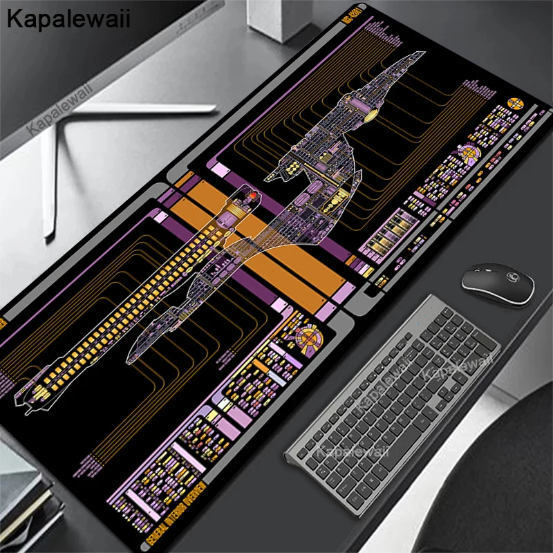 

Spacecraft Desk Mat Gamer Mousepads Mouse Pad Office Desk Pads Large XXL Mousepad Non-slip Mouse Mats For Computer Carpet 100x50